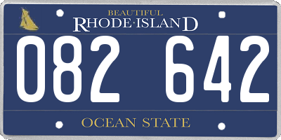 RI license plate 082642