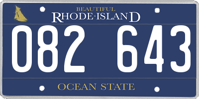 RI license plate 082643