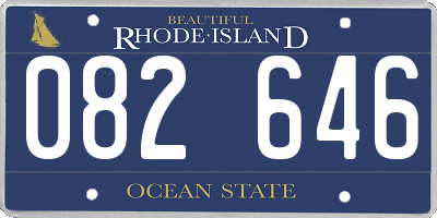 RI license plate 082646