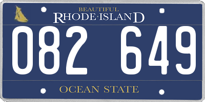 RI license plate 082649
