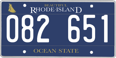 RI license plate 082651
