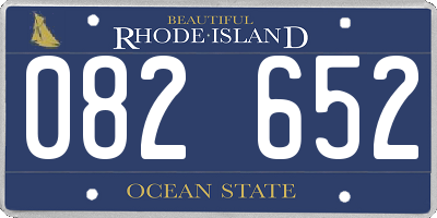 RI license plate 082652