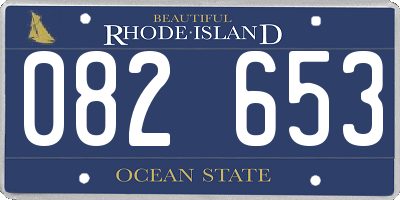 RI license plate 082653