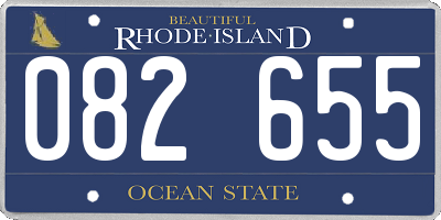 RI license plate 082655