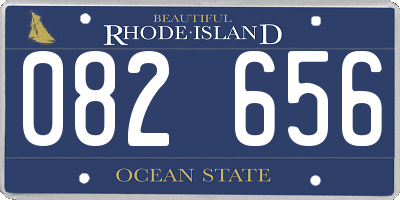 RI license plate 082656