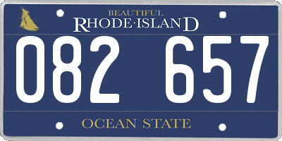 RI license plate 082657