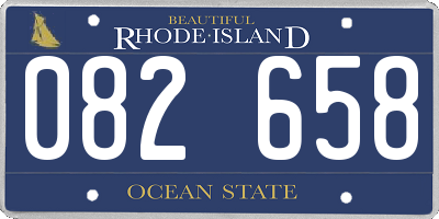 RI license plate 082658