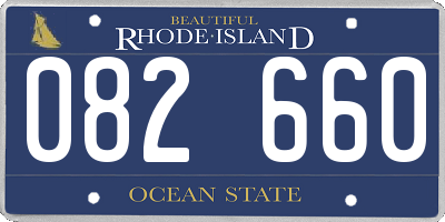 RI license plate 082660