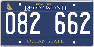 RI license plate 082662