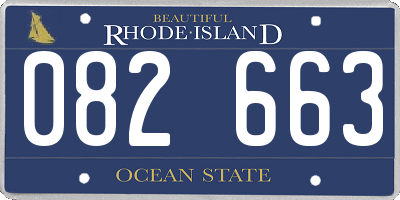 RI license plate 082663