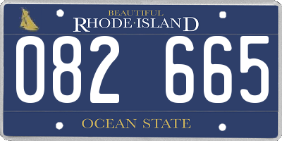 RI license plate 082665