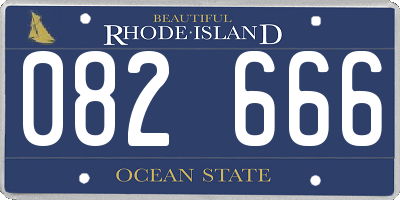 RI license plate 082666