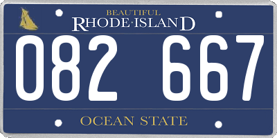 RI license plate 082667