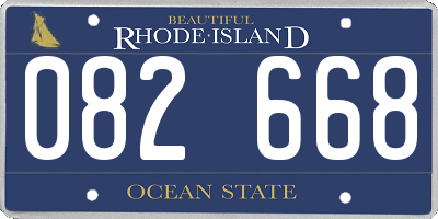 RI license plate 082668