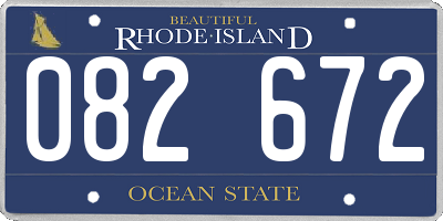 RI license plate 082672