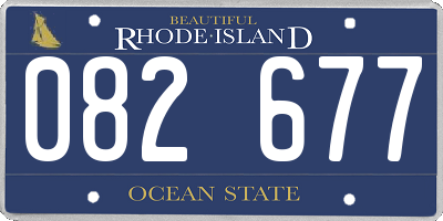 RI license plate 082677