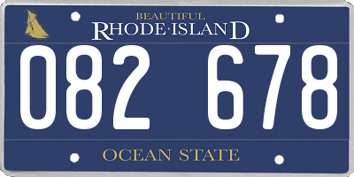 RI license plate 082678