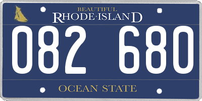 RI license plate 082680