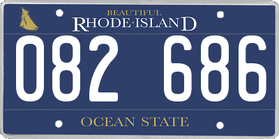 RI license plate 082686