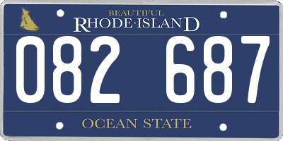 RI license plate 082687