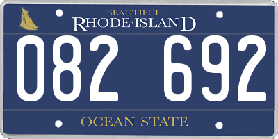 RI license plate 082692