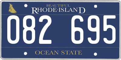 RI license plate 082695