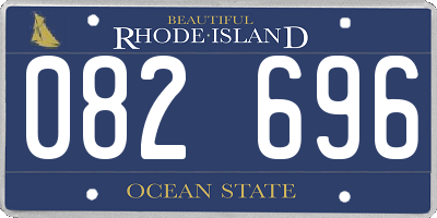 RI license plate 082696