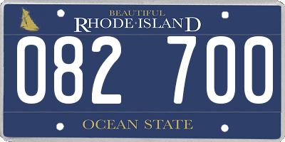 RI license plate 082700