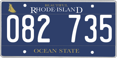 RI license plate 082735
