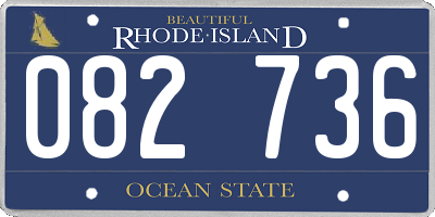 RI license plate 082736