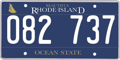 RI license plate 082737