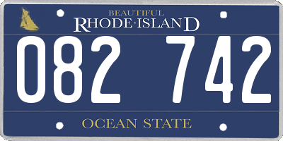 RI license plate 082742