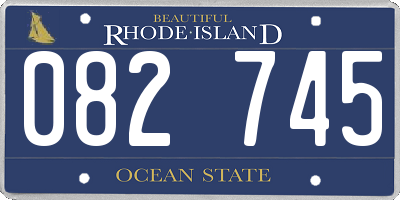 RI license plate 082745