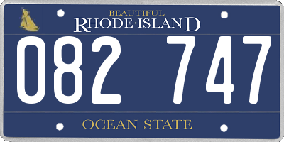 RI license plate 082747