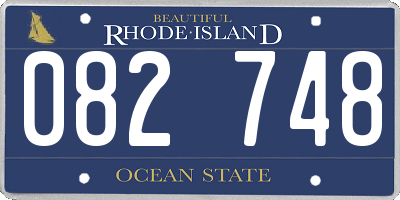 RI license plate 082748