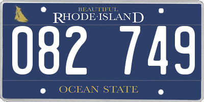 RI license plate 082749