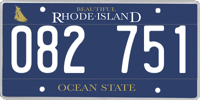 RI license plate 082751