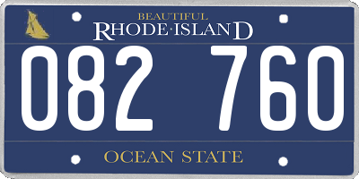 RI license plate 082760