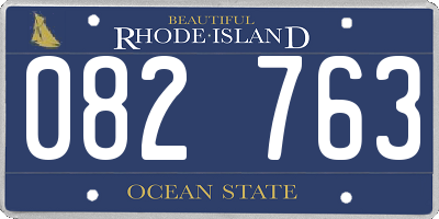 RI license plate 082763