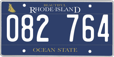 RI license plate 082764