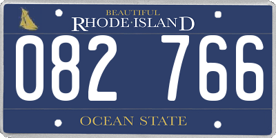 RI license plate 082766