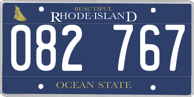 RI license plate 082767