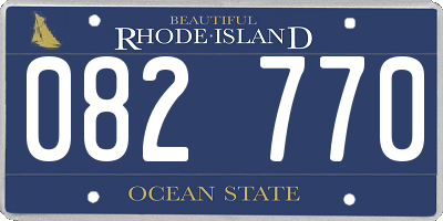 RI license plate 082770
