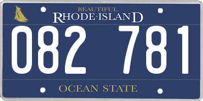 RI license plate 082781