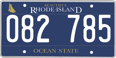 RI license plate 082785