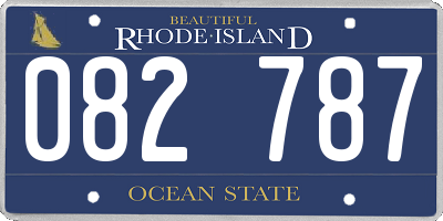 RI license plate 082787