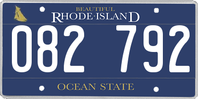 RI license plate 082792