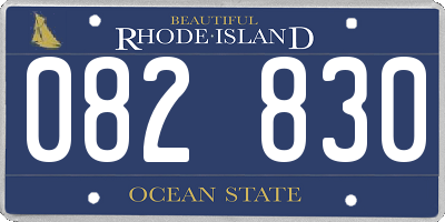RI license plate 082830