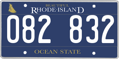 RI license plate 082832