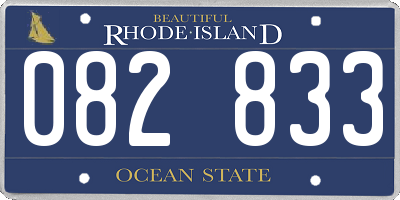 RI license plate 082833